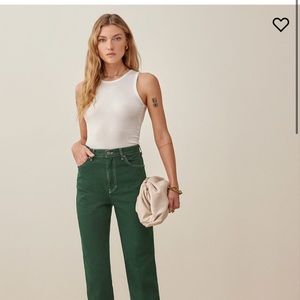 Reformation cowboy high rise straight jeans